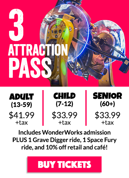 WonderWorks Panama City Beach Tickets - 3 Attraction Pass